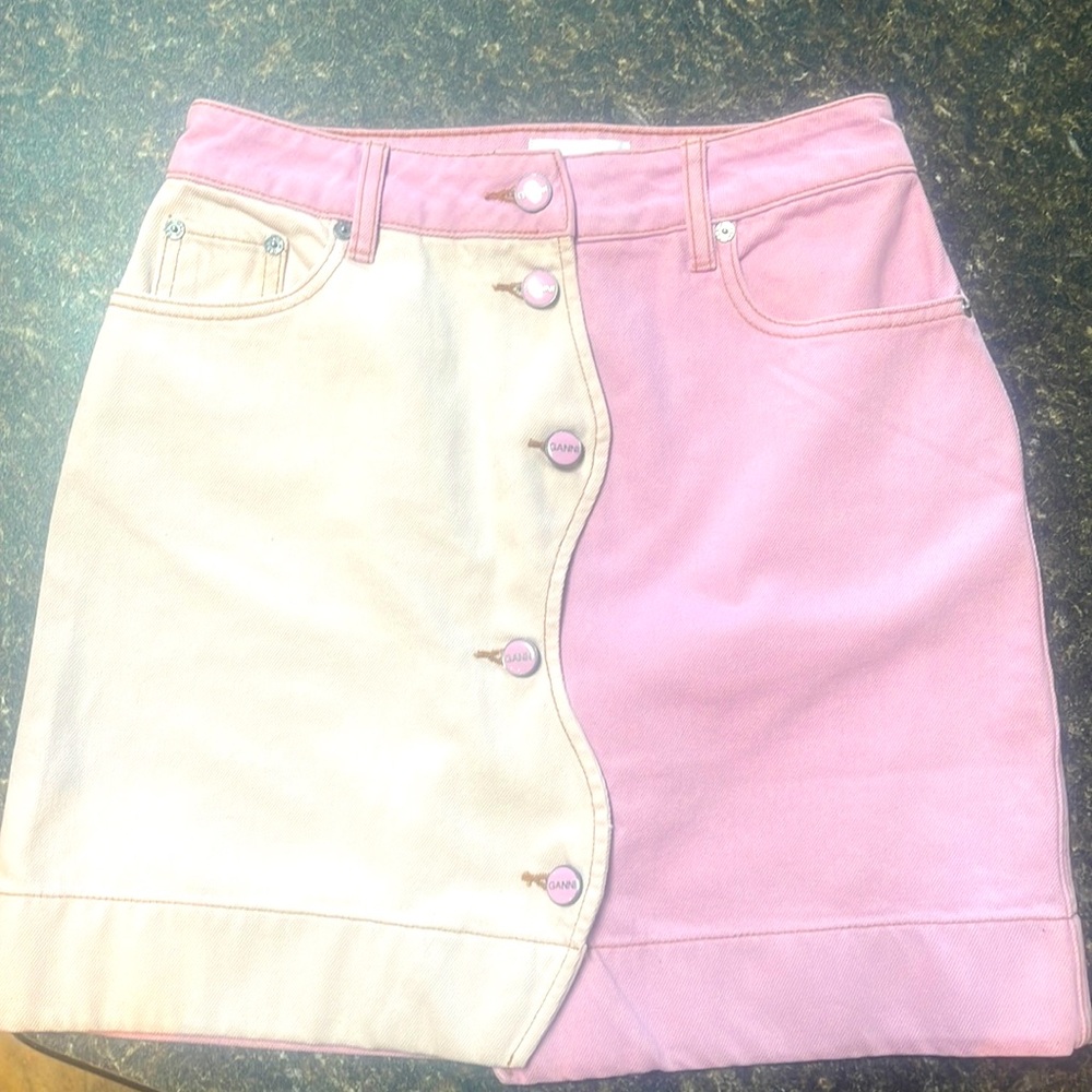 Ganni denim skirt